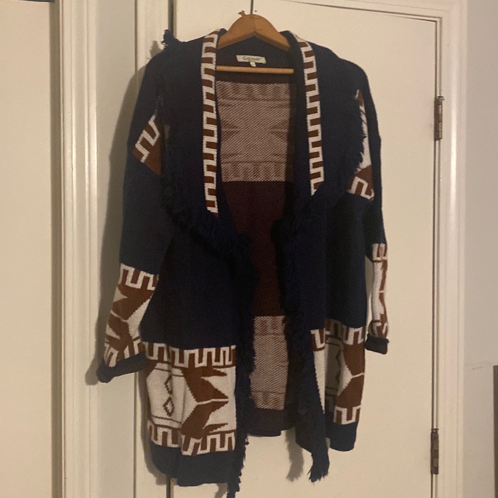 Open front South West look Sweater Cardigan. Open Front Size L